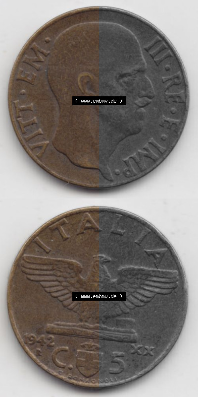 Münze aus Italien in der italienischen Lira-Währung Sammlung