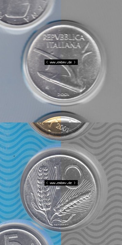 Münze aus Italien in der italienischen Lira-Währung Sammlung