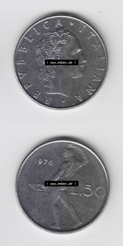 Münze aus Italien in der italienischen Lira-Währung Sammlung