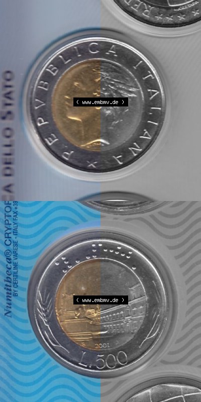 Münze aus Italien in der italienischen Lira-Währung Sammlung