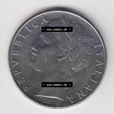 Münze aus Italien in der italienischen Lira-Währung Sammlung