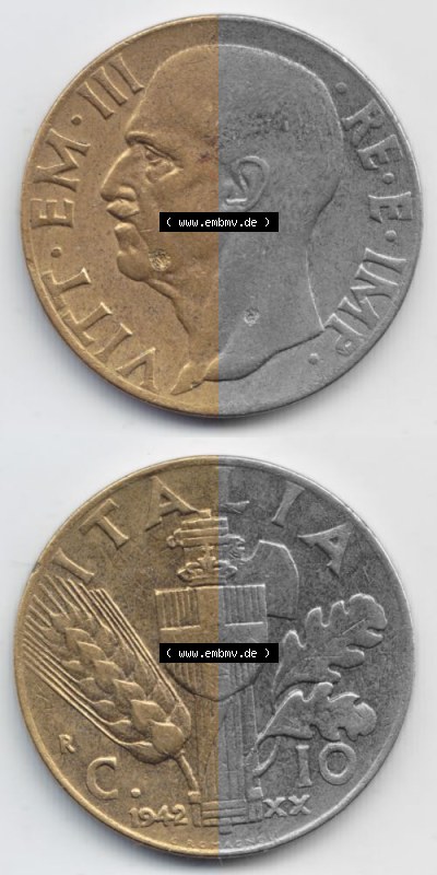 Münze aus Italien in der italienischen Lira-Währung Sammlung