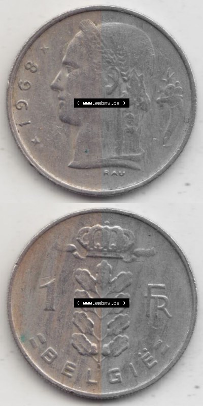 Belgien vor Einführung der Euromünzen in Belgien Sammlung
