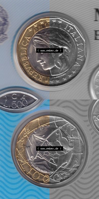 Münze aus Italien in der italienischen Lira-Währung Sammlung