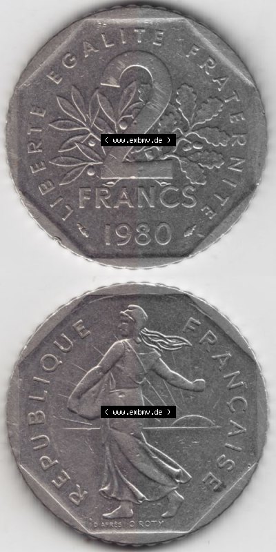 Umlaufmünze aus Frankreich in der Francs-Währung Sammlung