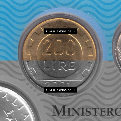 Münze aus Italien in der italienischen Lira-Währung Sammlung