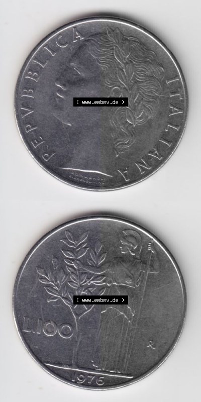 Münze aus Italien in der italienischen Lira-Währung Sammlung