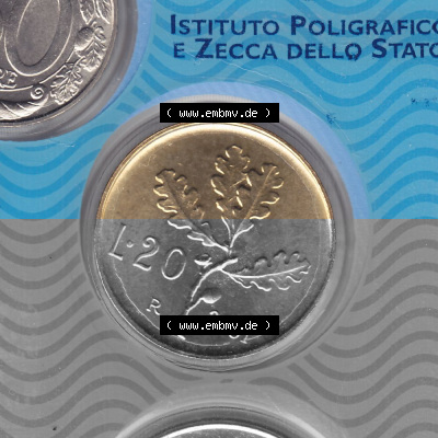 Münze aus Italien in der italienischen Lira-Währung Sammlung