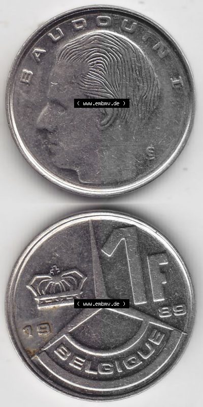 Belgien vor Einführung der Euromünzen in Belgien Sammlung