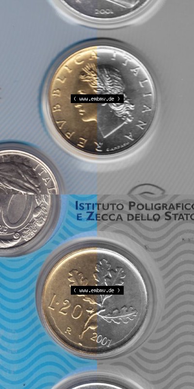 Münze aus Italien in der italienischen Lira-Währung Sammlung