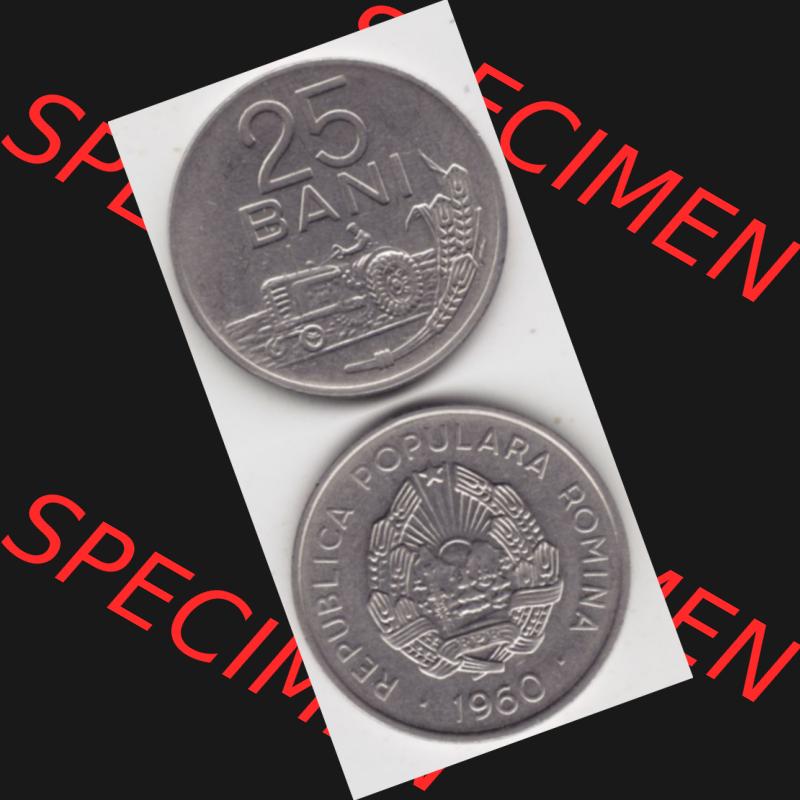 Münzen Rumänien Umlaufmünze 1960-1960, 25 Bani, Münzseiten Vertikal für Mobile-Geräte als Bildmaterial Sammlung