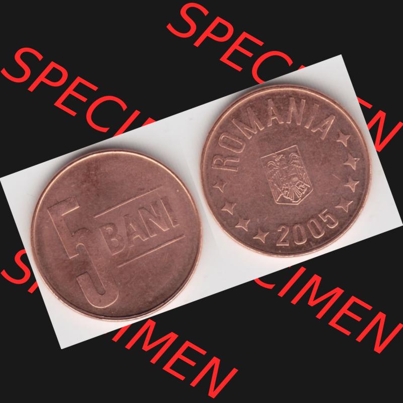 Münzen Rumänien Umlaufmünze 2005-2012, 5 Bani 2005, Bild mit horizontaler Vollansicht als Bildmaterial Sammlung