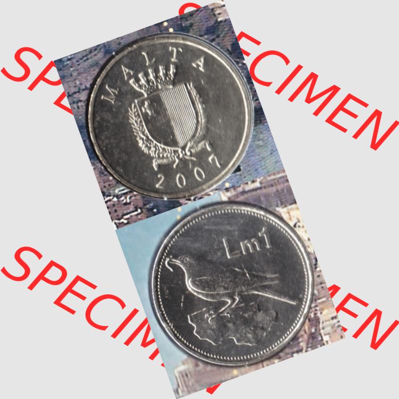 Münzen Malta Umlaufmünze 1991-2007, 1 Lira, Lm 2007, Münzseiten Vertikal / Untereinander für Mobile-Geräte als Bildmaterial Sammlung