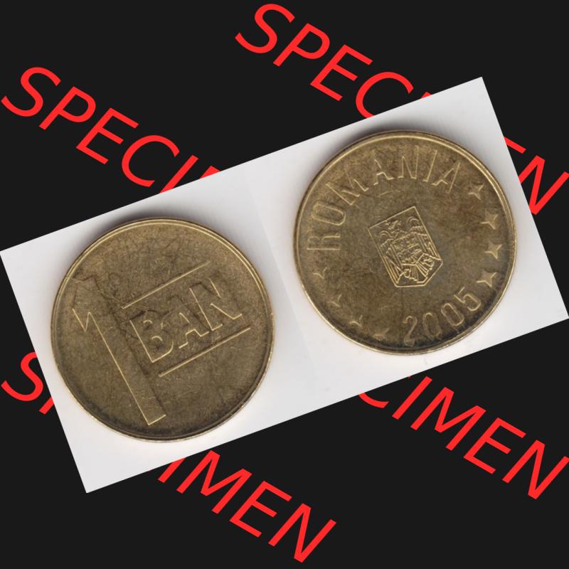 Münzen Rumänien Umlaufmünze 2005-2012, 1 Ban, Bani 2005, Bild mit horizontaler Vollansicht als Bildmaterial Sammlung