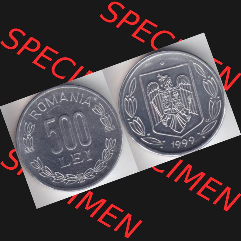 Münzen Rumänien Umlaufmünze 1998-2006, 500 Lei 1999, Bild mit horizontaler Vollansicht als Bildmaterial Sammlung