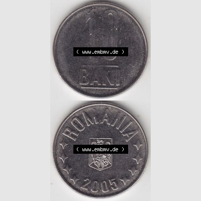Münzen Rumänien Umlaufmünze 2005-2012, 10 Bani 2005, Münzseiten Vertikal für Mobile-Geräte als Bildmaterial Sammlung