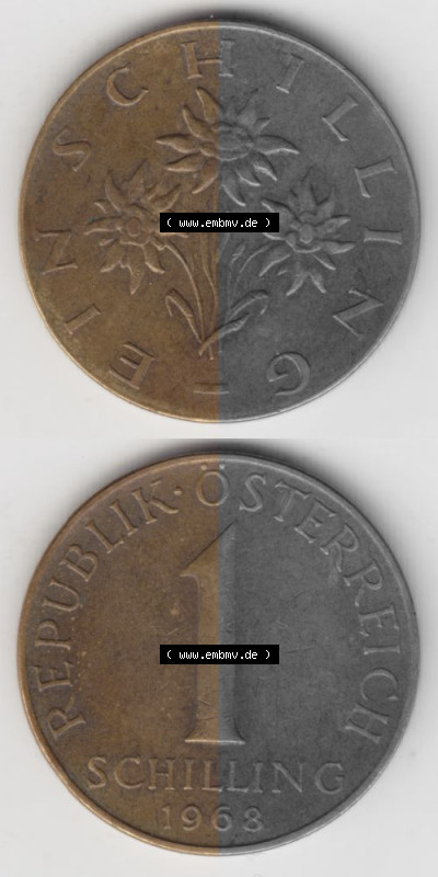 Münzen Österreich Umlaufmünze 1959-2001, 1 Schilling 1968, Münze aus Österreich -.-.- Sammlung