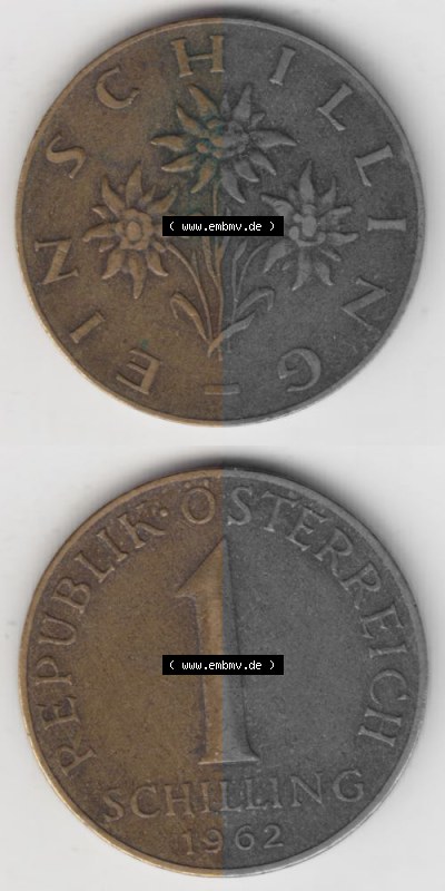 Münzen Österreich Umlaufmünze 1959-2001, 1 Schilling 1962, Münze aus Österreich -.-.- Sammlung