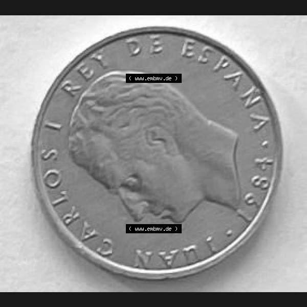 Grau bzw. s/w Münzen aus Spanien 2 PTAS 1984 (0014) Sammlung Graustufen