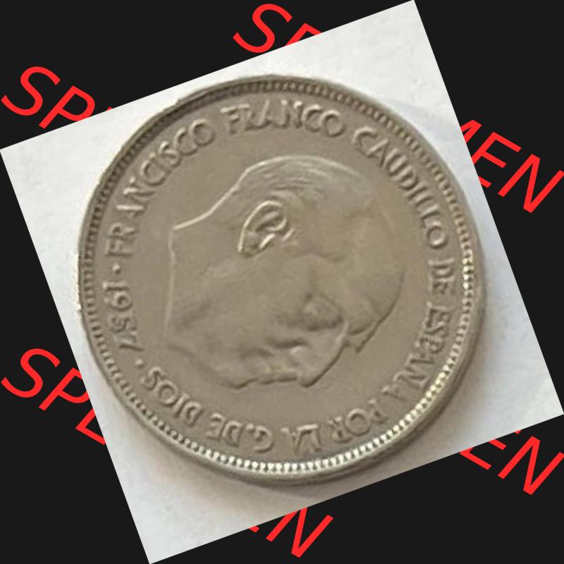 Münzen Spanien (0001) 25 Peseten 1957 Sammlung