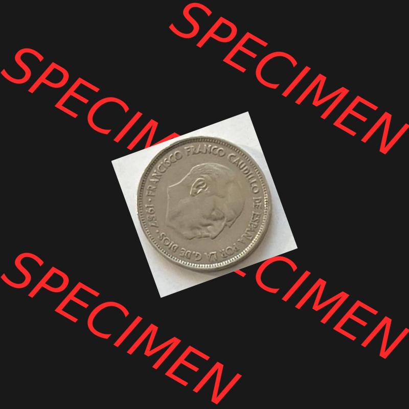 Münzen aus Spanien 25 PTAS 1957 (0018) Sammlung