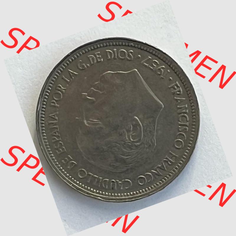 Münzen aus Spanien 50 PTAS 1957 (0007) Sammlung