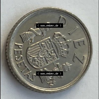 Münzen aus Spanien Bild (0005) 10 Peseta 1983 Sammlung