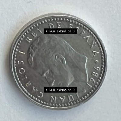 Münzen aus Spanien Bild (0004) 1 Peseta 1986 Sammlung