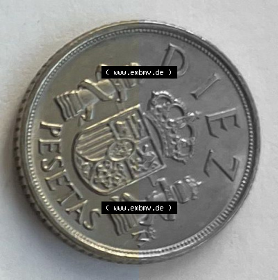 Münzen aus Spanien Bild (0005) 10 Peseta 1983 Sammlung