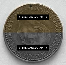 Münzen aus Spanien 1 PTAS 1966 (0011) Sammlung