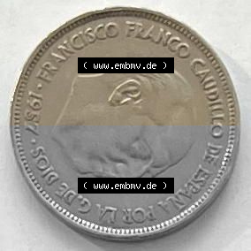 Münzen aus Spanien 25 PTAS 1957 (0018) Sammlung