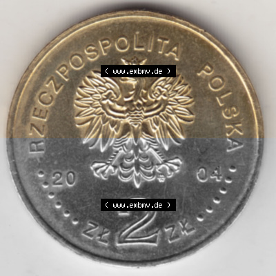 2 Zloty, Wstapienie Polski, Do Unii Europejskiej, Polnische Münze Sammlung