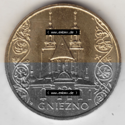 2 Zloty, Gniezno, Polnische Münze Sammlung