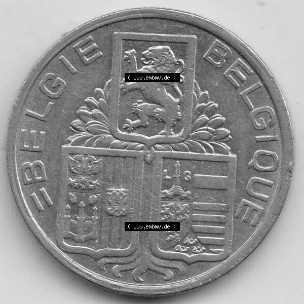 Grau bzw. s/w Alte Münzen KMS Belgien, Kursmünzensatz / KMS - Zusammenstellung 1938-1940, mit Münze 1938-1939, 5 Franken, FR, Francs, BELGIE - BELGIQUE 1939-1.... Sammlung Graustufen
