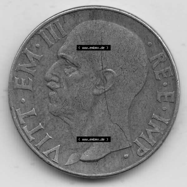 Grau bzw. s/w Alte Münzen KMS Italien / Italia, Kursmünzensatz - Zusammenstellung 1908-1943, mit Münze 1939-1943, 10 Centesimi, Cent, Viktor Emanuel III. VITT... Sammlung Graustufen