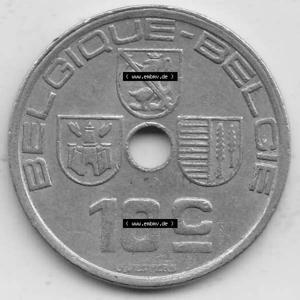 Grau bzw. s/w Alte Münzen KMS Belgien, Kursmünzensatz / KMS - Zusammenstellung 1938-1940, mit Münze 1938-1939, 10 C, Centime, BELGIQUE - BELGIE 1938-1. Vorderseite... Sammlung Graustufen