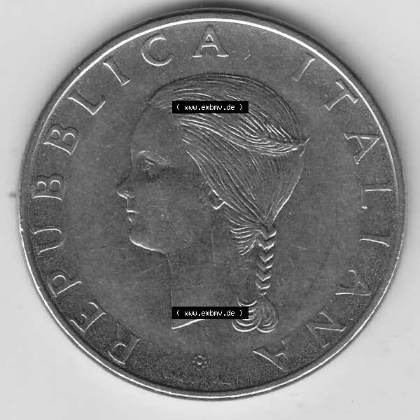 Grau bzw. s/w Bildmaterial von Münzen aus Italien / Italia Gedenkmünzen 1979-1979, 100 Lire, Ernährungs- und Landwirtschafts- Organisation der Vereinten Nationen-1. Vorderseite... Sammlung Graustufen
