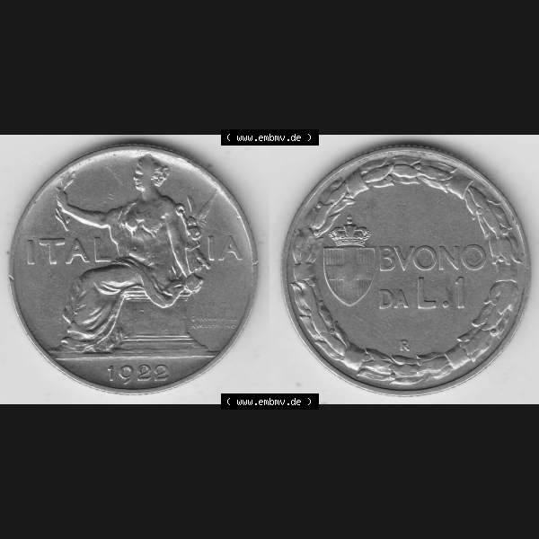 Grau bzw. s/w Alte Münzen KMS Italien / Italia, Kursmünzensatz - Zusammenstellung 1908-1943, mit Münze 1922-1935, 1 Lire, Lira, A MOTTI INC G ROMAGNOLI ITALIA 1922-1.... Sammlung Graustufen