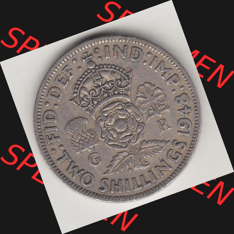 Münzen Großbritannien Umlaufmünze 1947-1948, 2 Schilling - Shillings 1949-2 (2) Sammlung