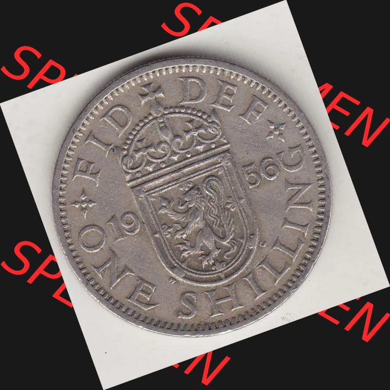 Münzen Großbritannien Umlaufmünze 1954-1970, 1 Schilling - Shilling, 1956-1 Wappen mit einen Löwen (2) Sammlung