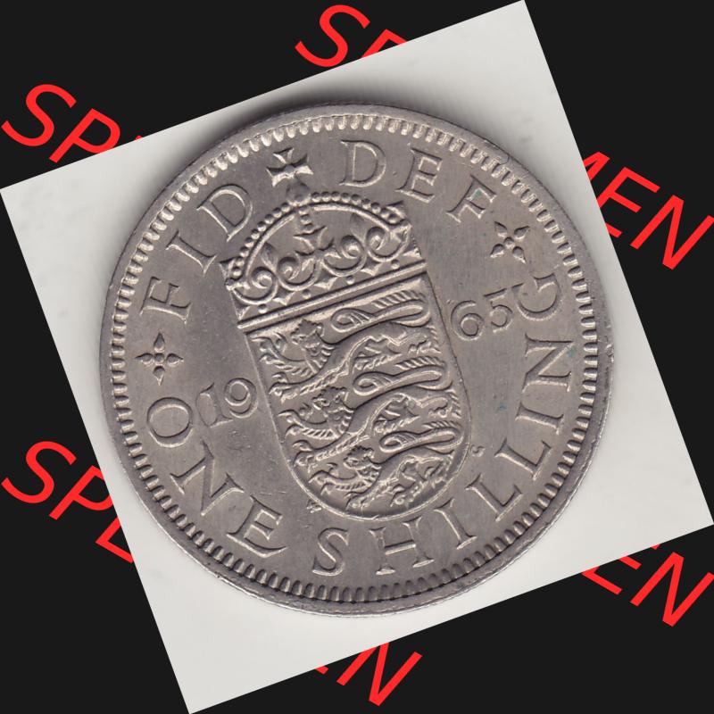 Münzen Großbritannien Umlaufmünze 1954-1970, 1 Schilling - Shilling, 1965-1 Wappen mit 3 Löwen (2) Sammlung