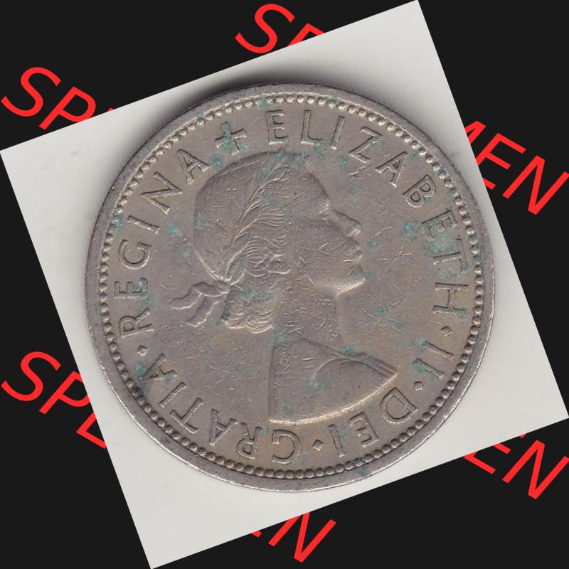 Münzen Großbritannien Umlaufmünze 1954-1970, 2 Schilling - Shillings 1966-5. Vorderseite der alten britischen Münze aus Großbritannien zum katalogisieren und verwalten... Sammlung