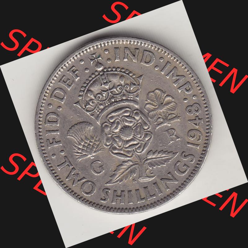 Münzen Großbritannien Umlaufmünze 1947-1948, 2 Schilling - Shillings 1948-1 (2) Sammlung