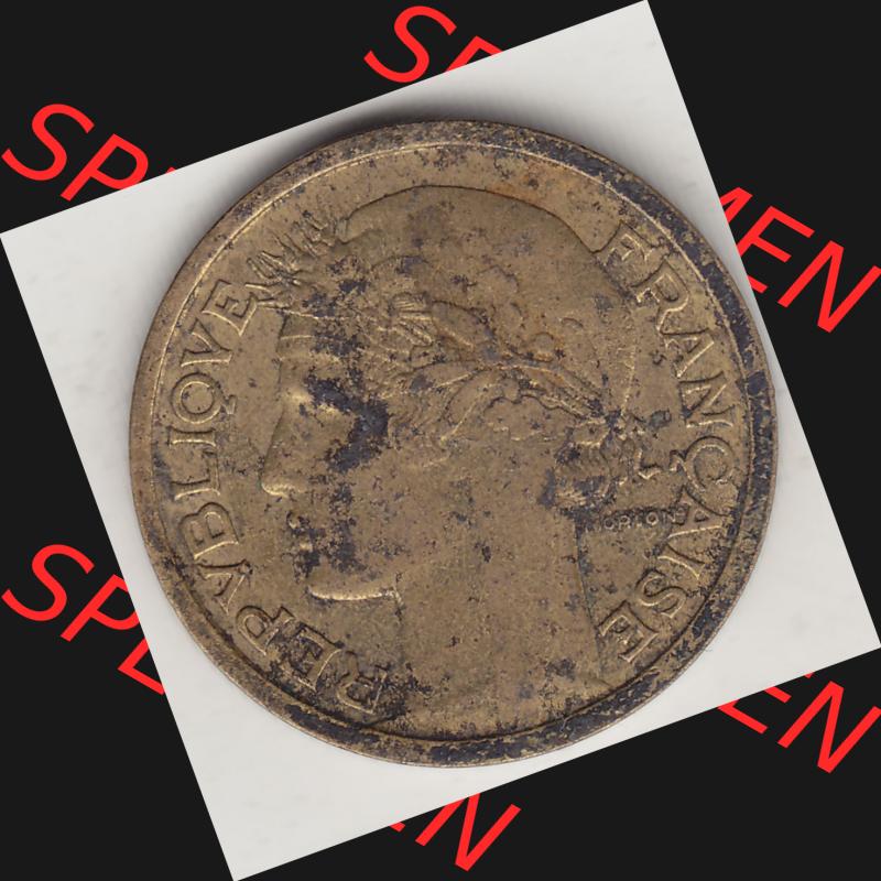 Münzen Frankreich Umlaufmünze 1931-1941, 1 Franken, 1 Franc, 1941-1 LIBERTE EGALITE FRATERNITE. Vorderseite der alten französischen Umlaufmünze aus Frankreich... Sammlung