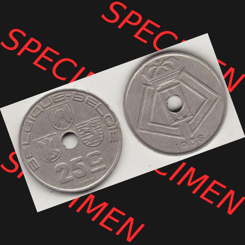 Alte Münzen KMS Belgien, Kursmünzensatz / KMS - Zusammenstellung 1938-1940, mit Münze 1938-1939, 25 C, Centime, BELGIQUE - BELGIE 1938-1. Vorderseite... Sammlung