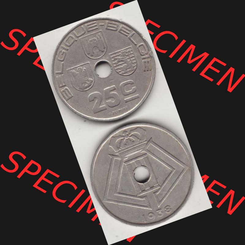Alte Münzen KMS Belgien, Kursmünzensatz / KMS - Zusammenstellung 1938-1940, mit Münze 1938-1939, 25 C, Centime, BELGIQUE - BELGIE 1938-1. Vorderseite... Sammlung