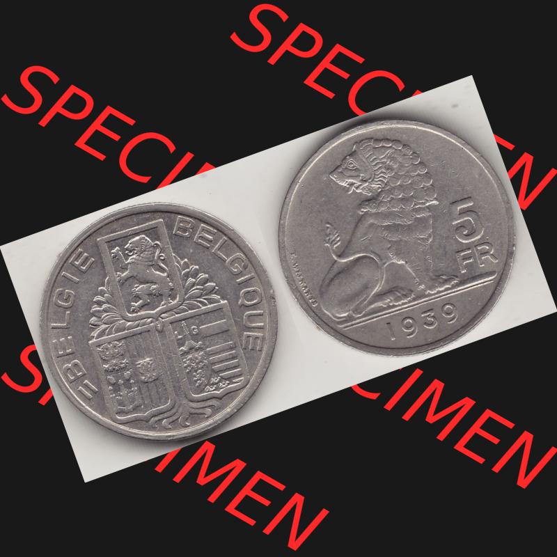 Alte Münzen KMS Belgien, Kursmünzensatz / KMS - Zusammenstellung 1938-1940, mit Münze 1938-1939, 5 Franken, FR, Francs, BELGIE - BELGIQUE 1939-1.... Sammlung