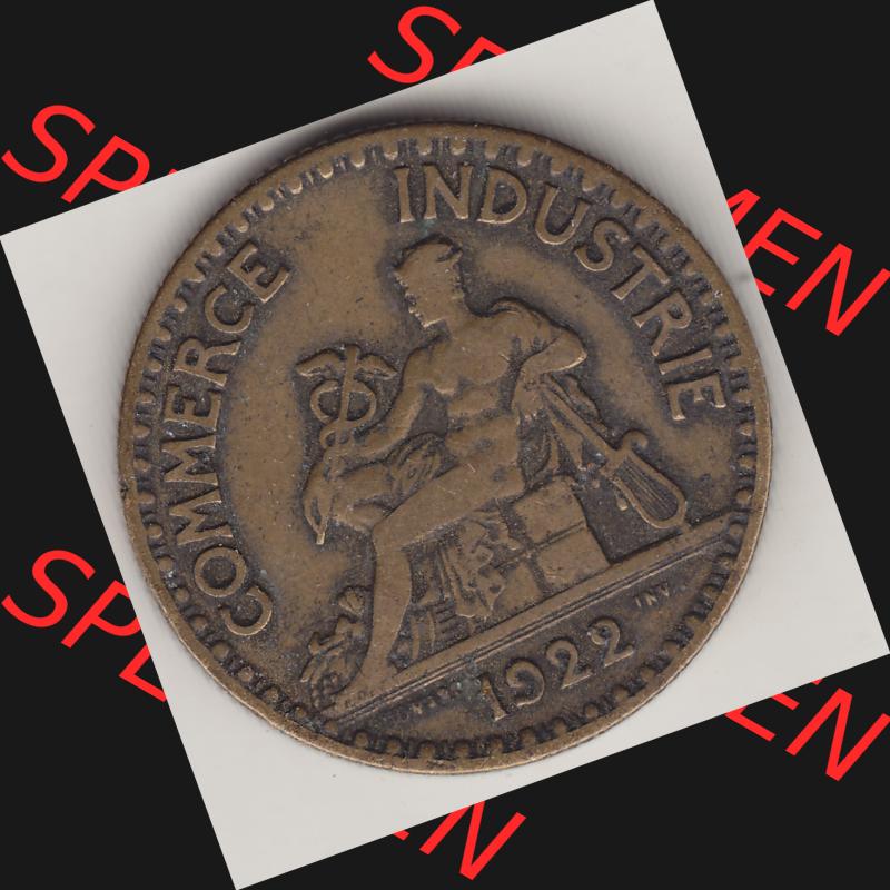 Münzen Frankreich Umlaufmünze 1920-1927, 2 Francs - Franken 1922-2. Vorderseite der alten französischen Umlaufmünze aus Frankreich in der Francs-Währung zum katalogisieren... Sammlung