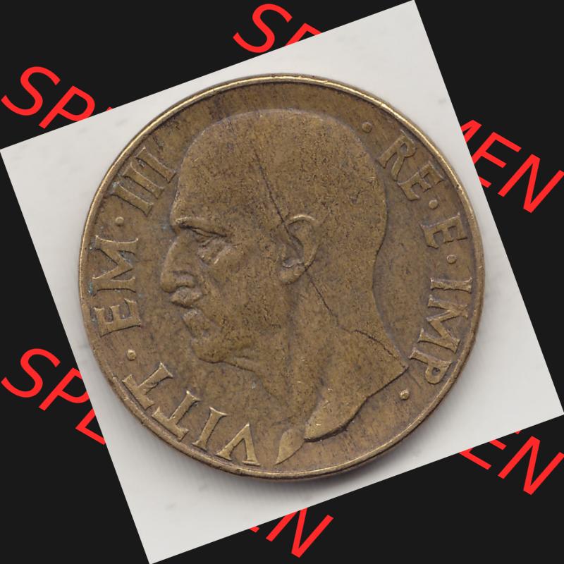 Alte Münzen KMS Italien / Italia, Kursmünzensatz - Zusammenstellung 1908-1943, mit Münze 1939-1943, 10 Centesimi, Cent, Viktor Emanuel III. VITT... Sammlung