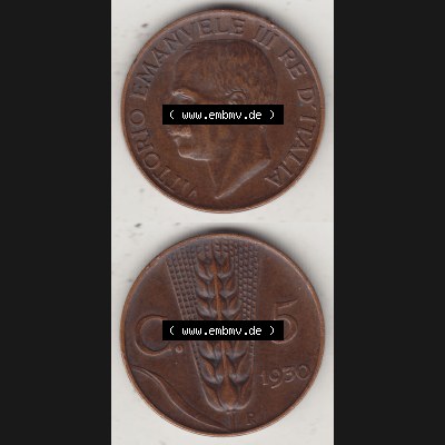 Alte Münzen KMS Italien / Italia, Kursmünzensatz - Zusammenstellung 1908-1943, mit Münze 1919-1937, 5 Centesimi, Cent, Viktor Emanuel III. A.... Sammlung